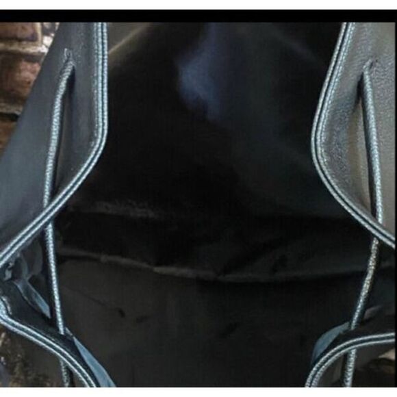 VICTORIA SECRET Faux Leather Black Backpack Fringe Purse SEXY Boho Bag MSRP $85 - Picture 6 of 9